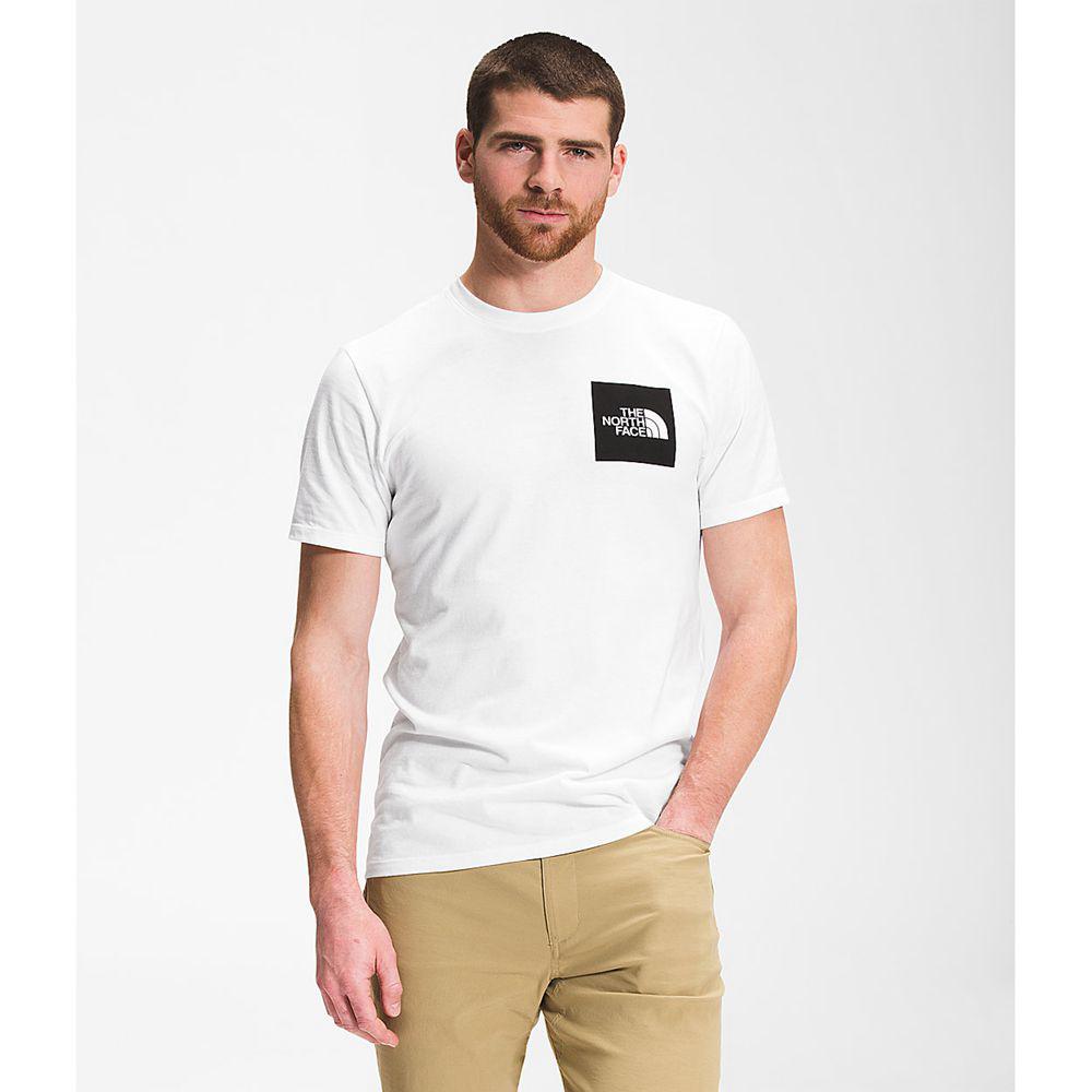 The North Face Fine Κοντό Μανίκι Ανδρικα T Shirt - Ασπρα (FBOW56382)